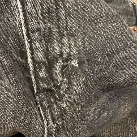 Free People We The Free Bailey Black Denim Frayed Mini Skirt - Picture 9 of 9